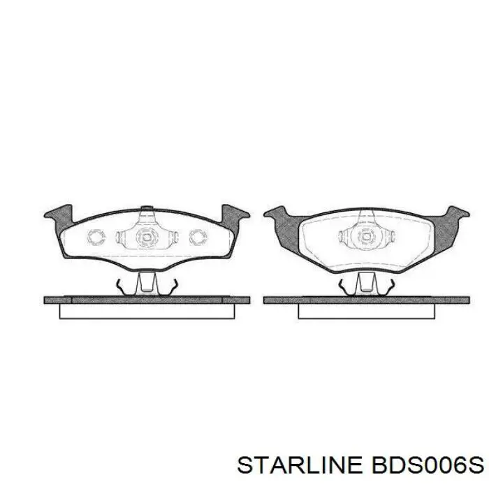 BDS006S Starline колодки тормозные передние дисковые