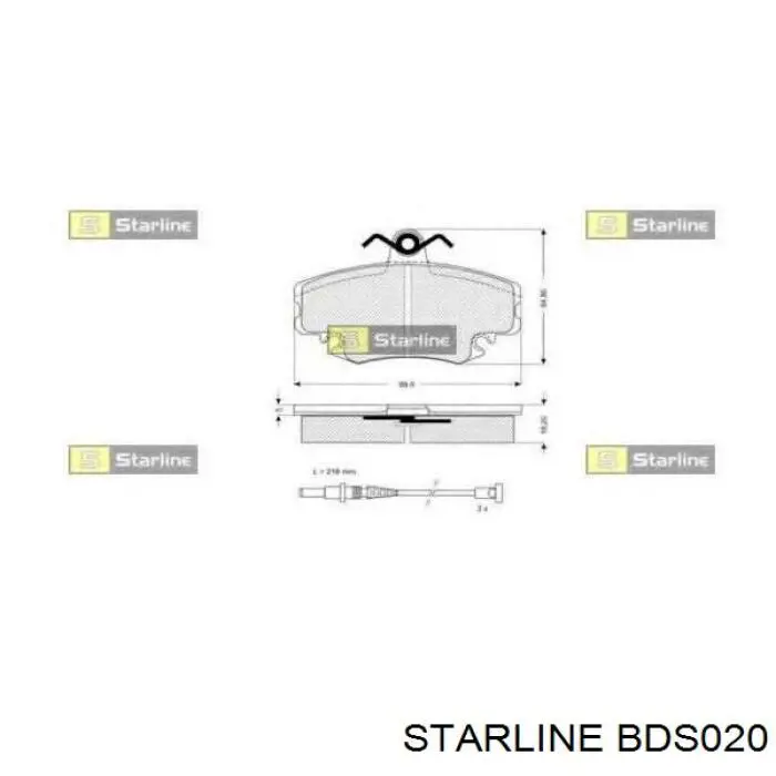 BDS020 Starline Колодки передние