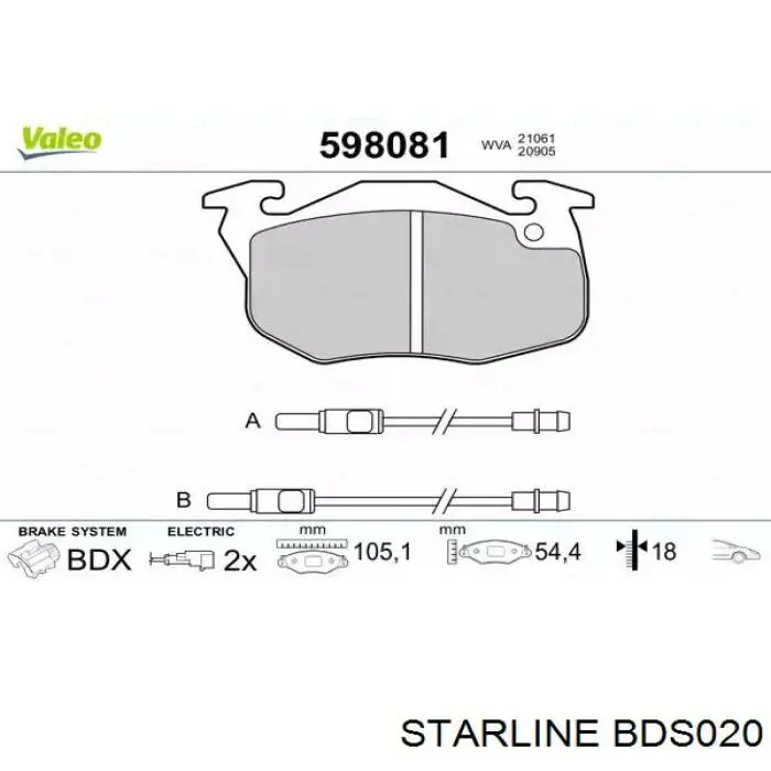 Колодки Starline BDS020 цена, от 11.42 USD