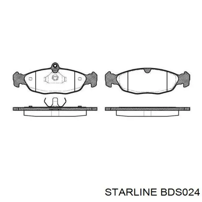 Передние тормозные колодки BDS024 Starline