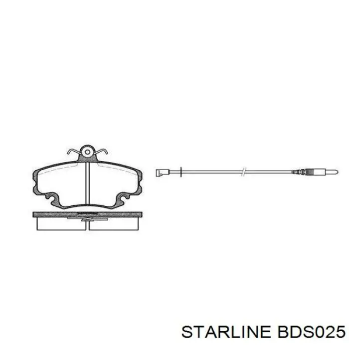 BDS025 Starline колодки тормозные передние дисковые