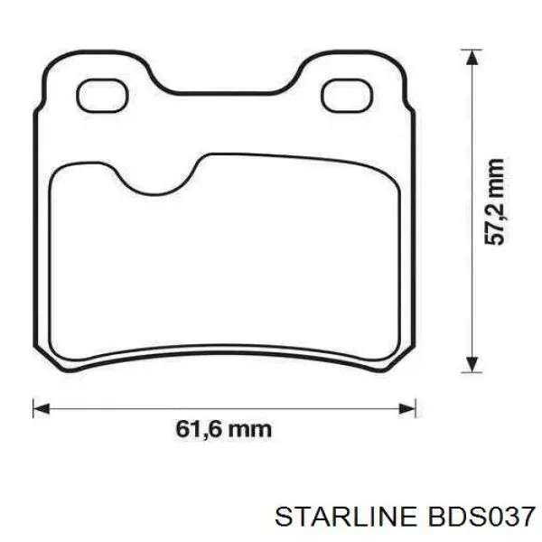 BDS037 Starline Колодки передние