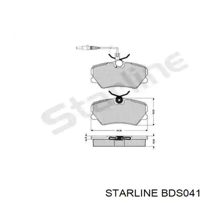 BD S041 Starline передние тормозные колодки