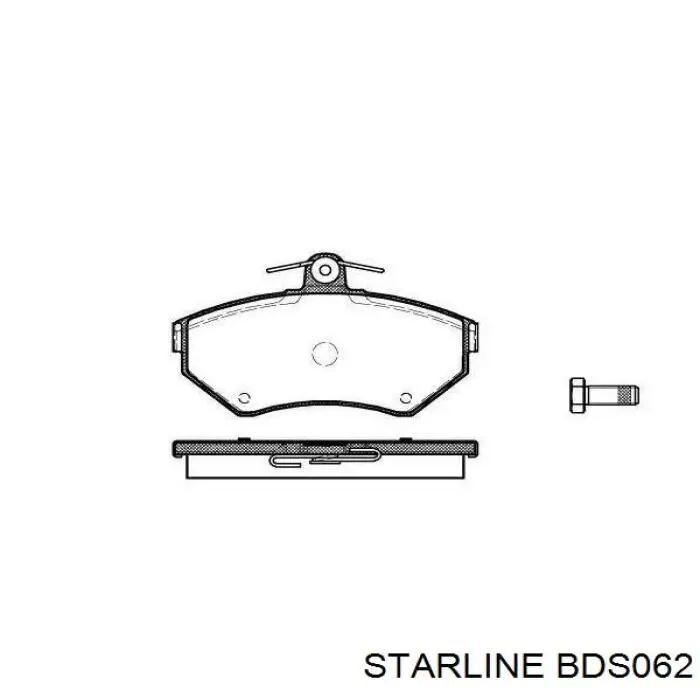 Передние тормозные колодки BDS062 Starline