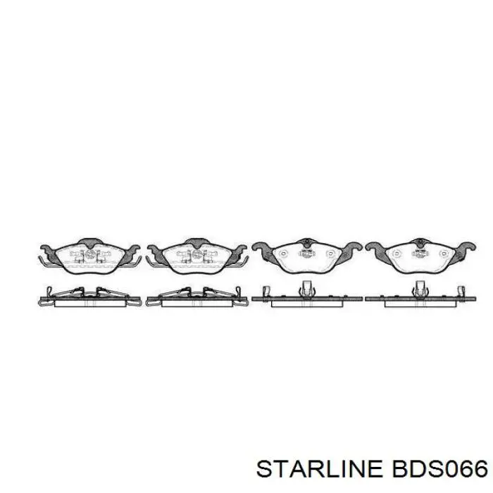 Передние тормозные колодки BDS066 Starline