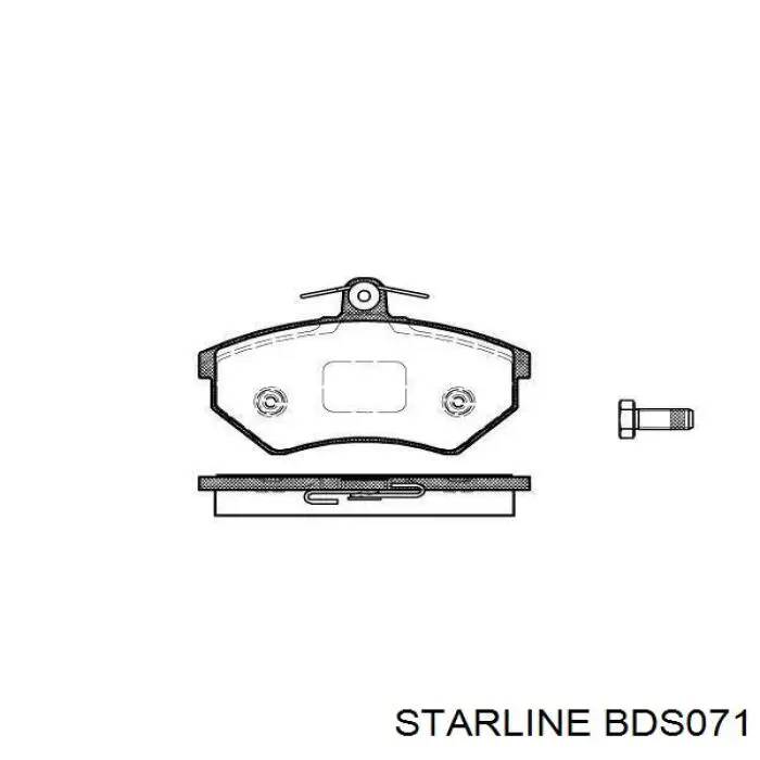 BDS071 Starline sapatas do freio dianteiras de disco