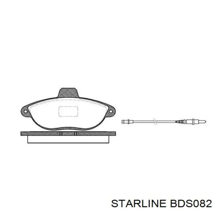 Передние тормозные колодки BDS082 Starline