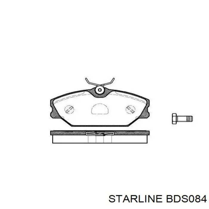 BDS084 Starline колодки тормозные передние дисковые