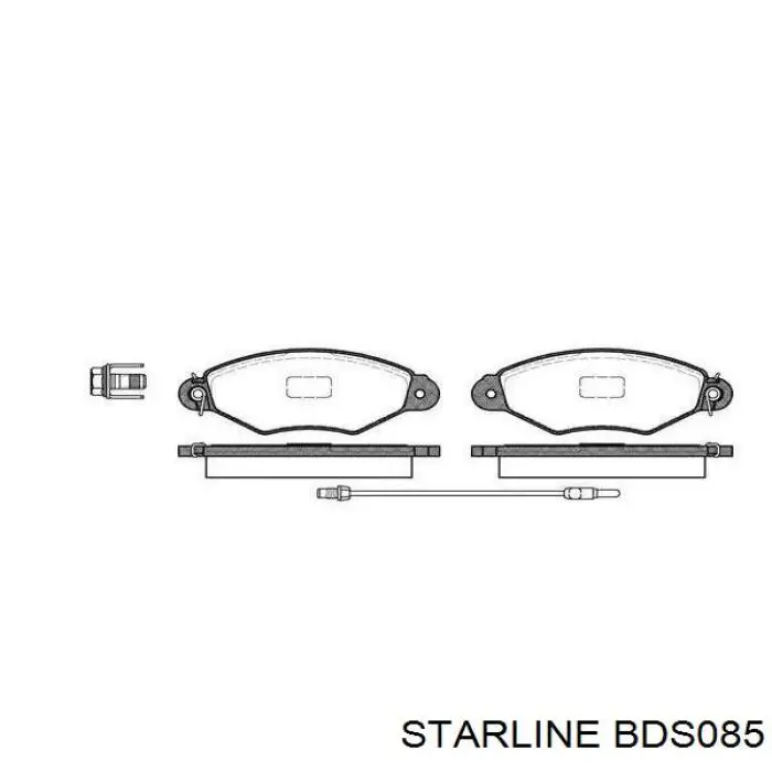 Передние тормозные колодки BDS085 Starline