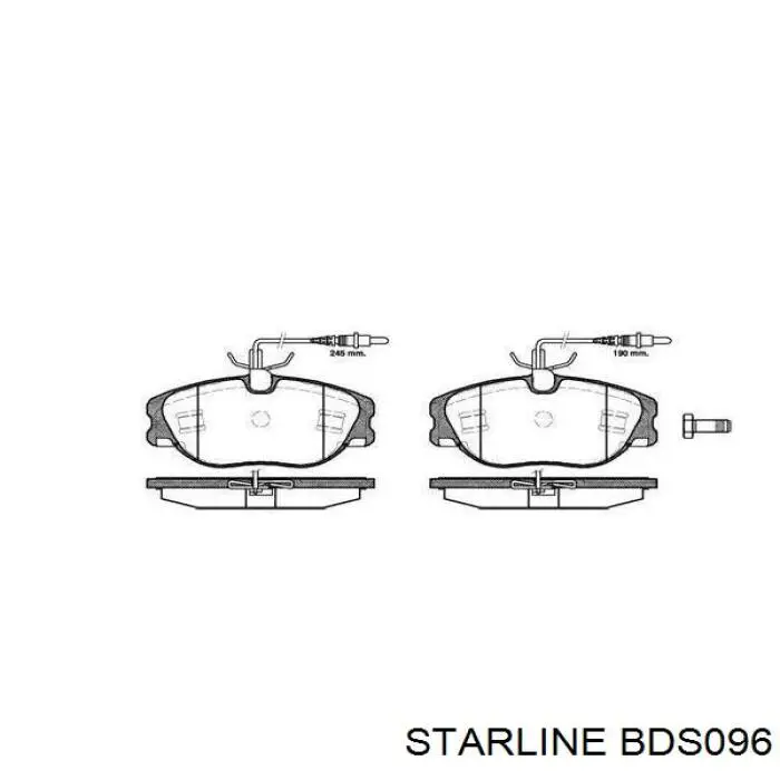 BD S096 Starline передние тормозные колодки