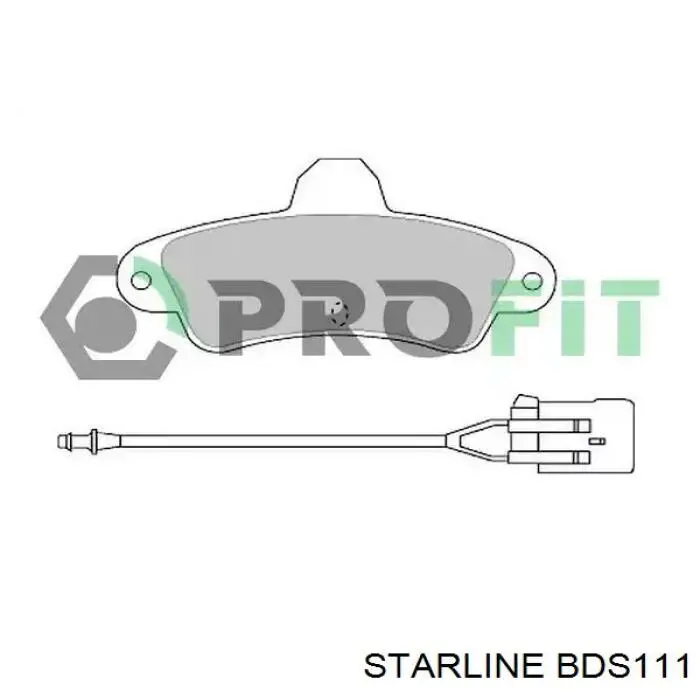 Купить BDS111 Starline Колодки тормозные задние, дисковые