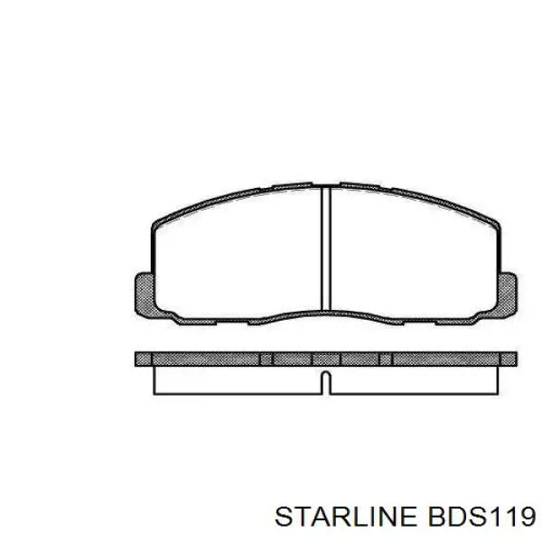 Передние тормозные колодки BDS119 Starline