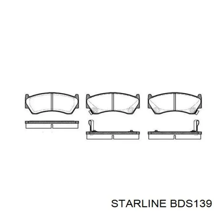 BD S139 Starline передние тормозные колодки