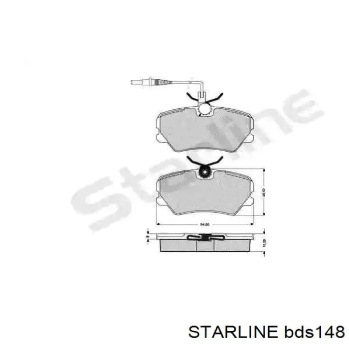 Колодки тормозные задние дисковые STARLINE BDS148