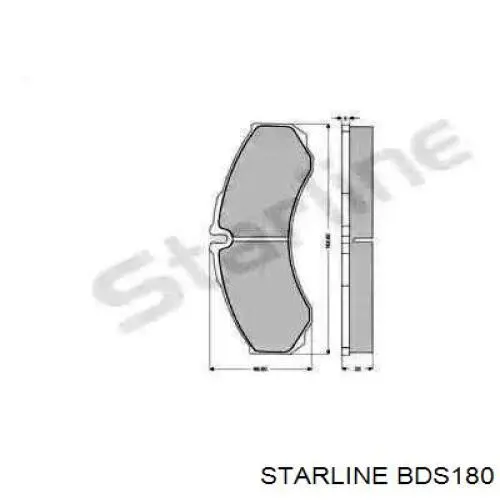 Колодки дисковые  Starline BDS180 цена, от 21.89 USD