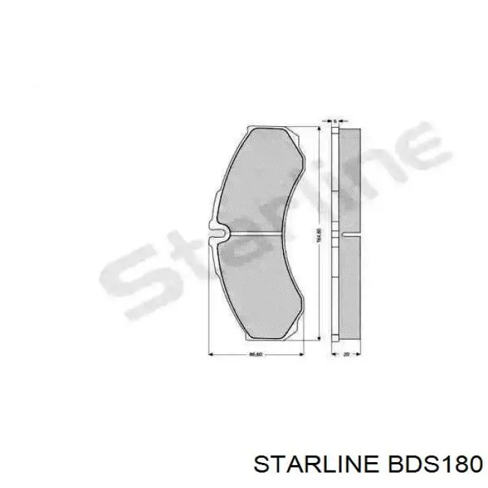 BDS180 Starline колодки тормозные задние дисковые