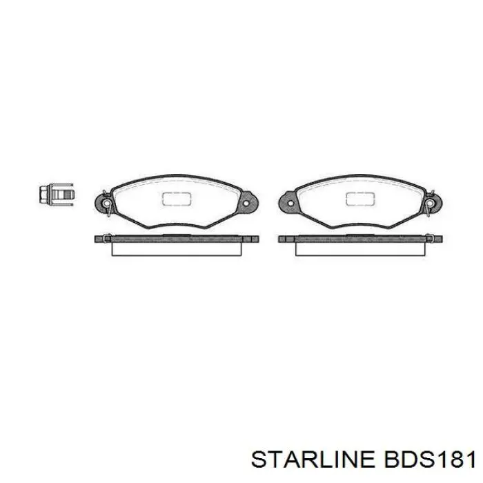 Передние тормозные колодки BDS181 Starline