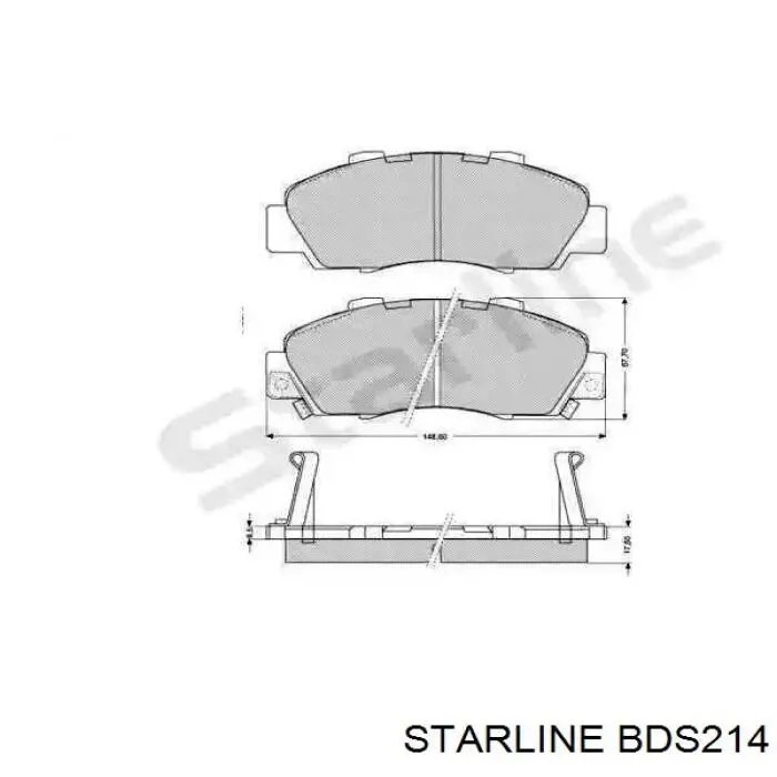 Передние тормозные колодки BDS214 Starline