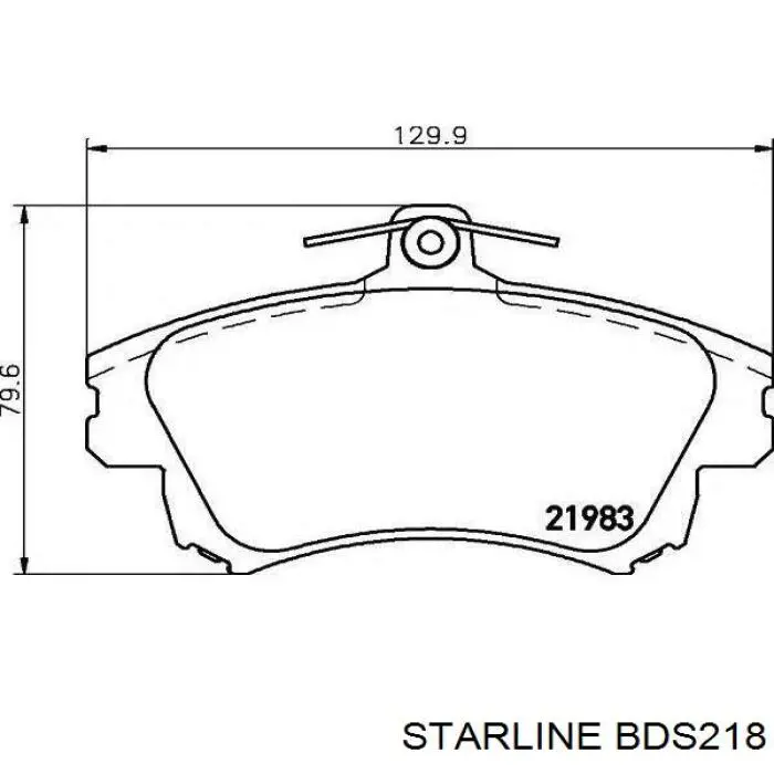 Передние тормозные колодки BDS218 Starline