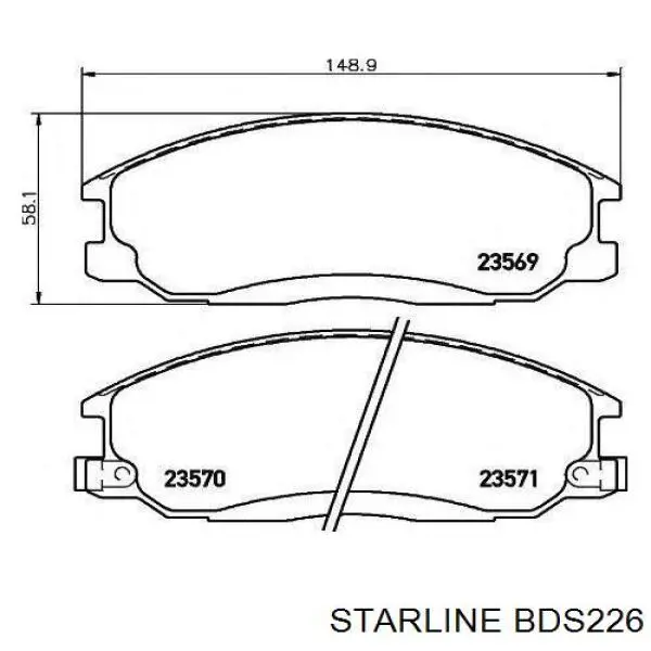 Передние тормозные колодки BDS226 Starline