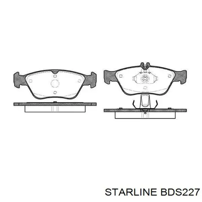 Передние тормозные колодки BDS227 Starline