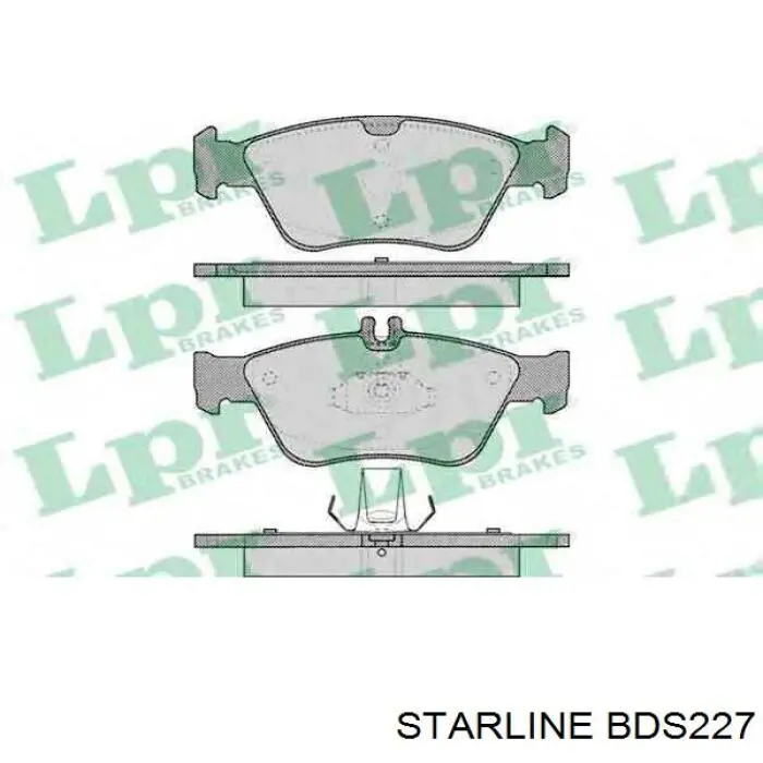 Передние тормозные колодки BDS227 Starline