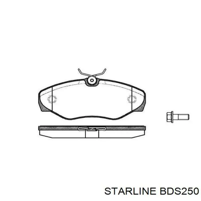 Передние тормозные колодки BDS250 Starline