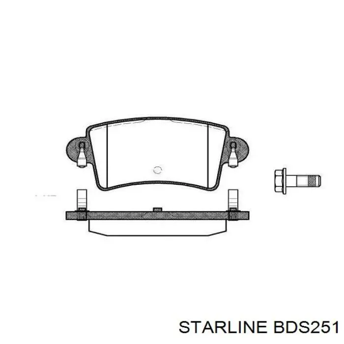 Задние тормозные колодки BDS251 Starline