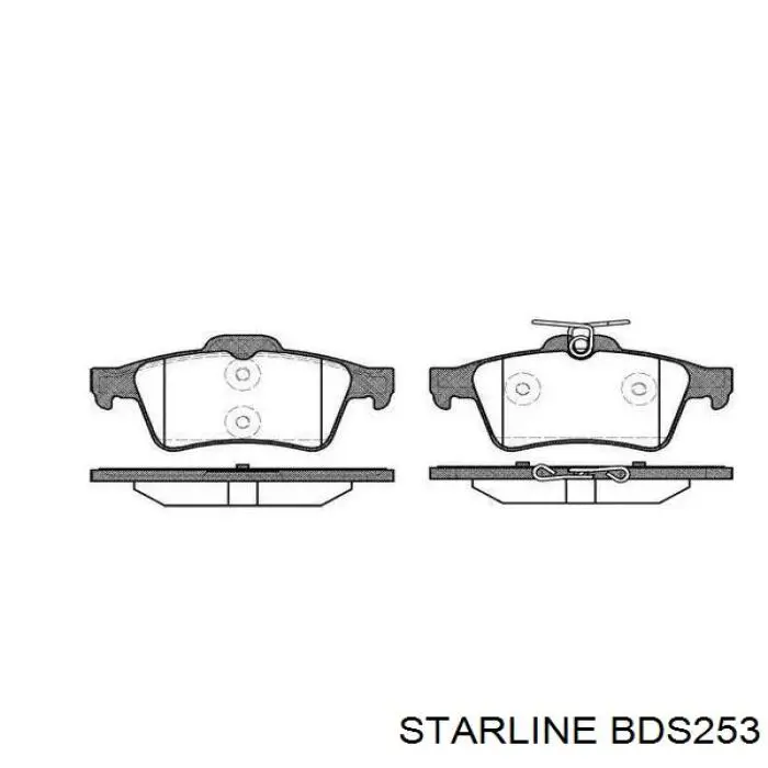 BDS253 Starline колодки тормозные задние дисковые