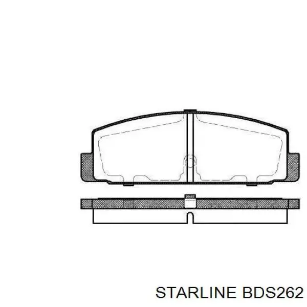 Задние тормозные колодки BDS262 Starline