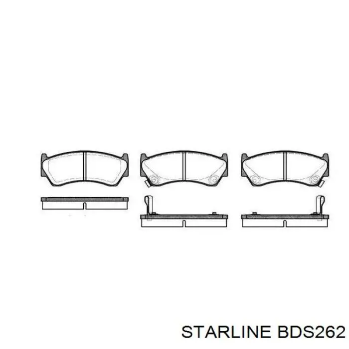 Колодки дисковые  Starline BDS262 цена, от 11.30 USD