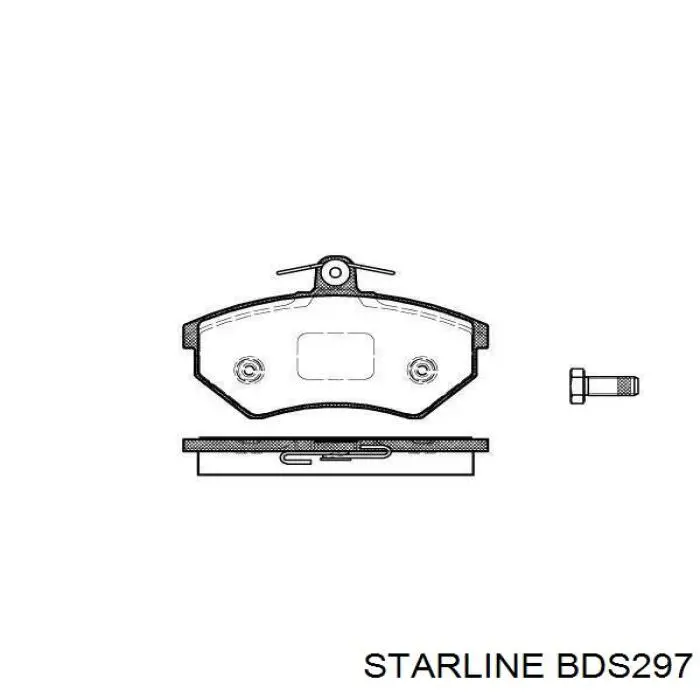 BD S297 Starline sapatas do freio dianteiras de disco
