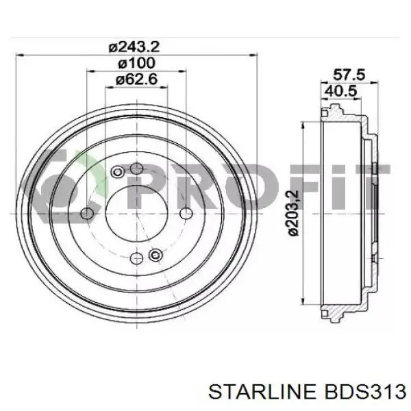 Колодки Starline BDS313 цена, от 18.41 USD