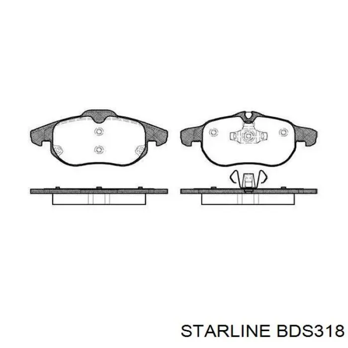 Передние тормозные колодки BDS318 Starline