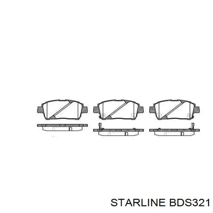 Передние тормозные колодки BDS321 Starline