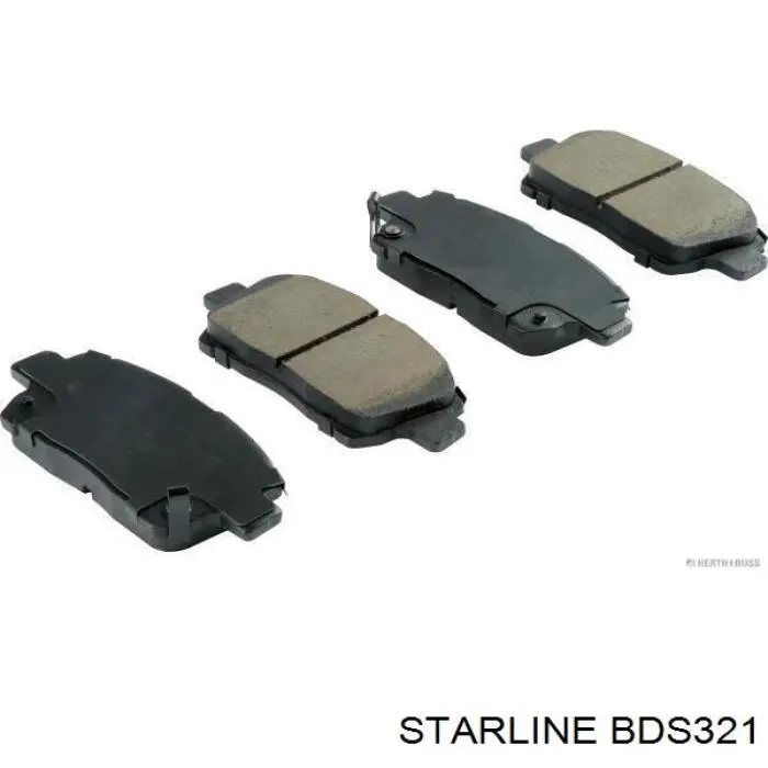 Колодки гальмівні передні, дискові BDS321 Starline