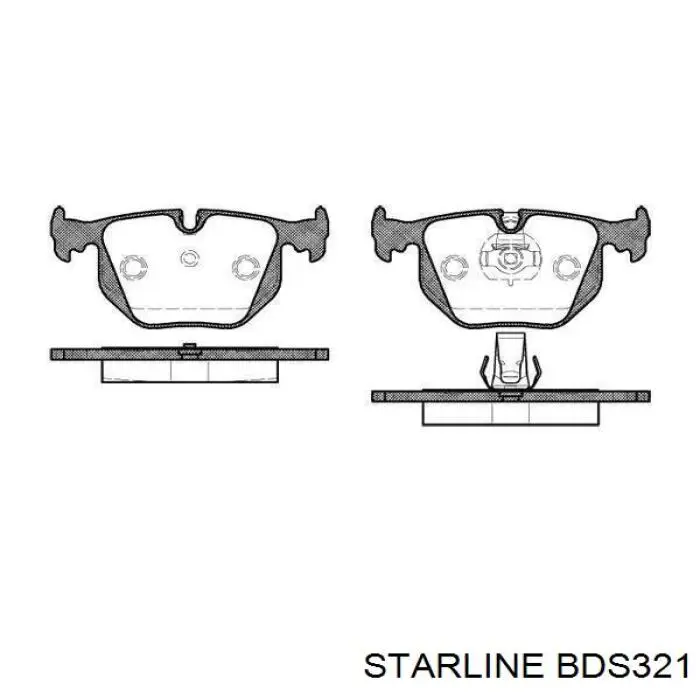 Колодки Starline BDS321 цена, от 12.25 USD