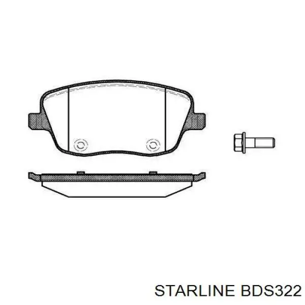 BDS322 Starline колодки тормозные передние дисковые
