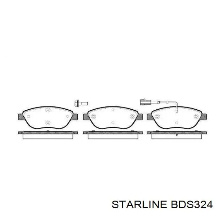 Передние тормозные колодки BDS324 Starline