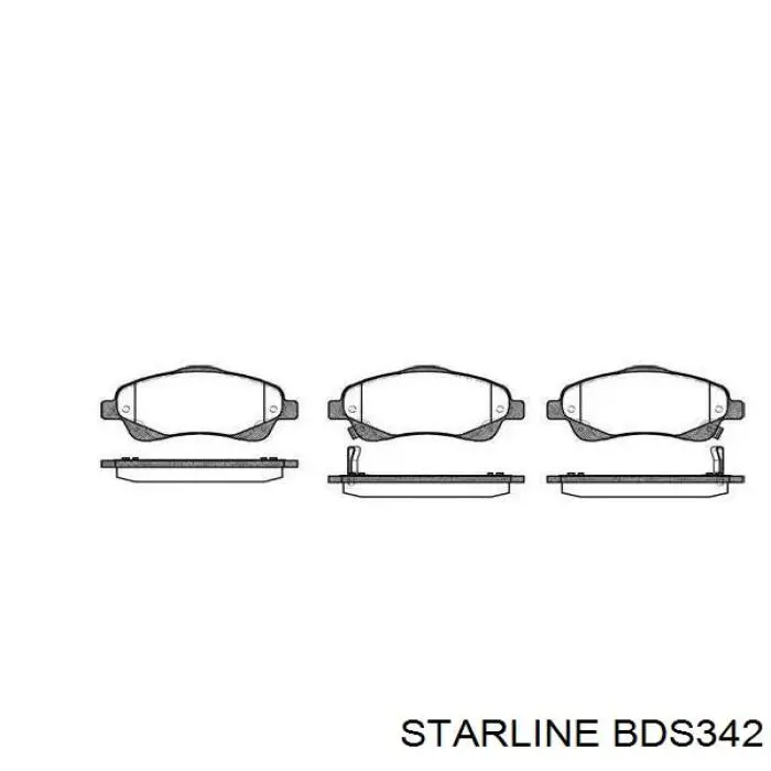 Передние тормозные колодки BDS342 Starline