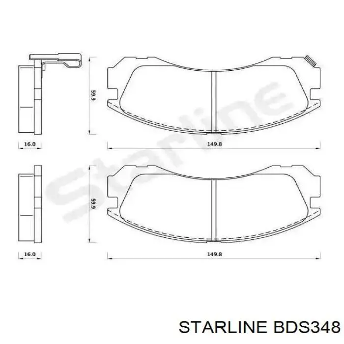 BDS348 Starline Колодки передние