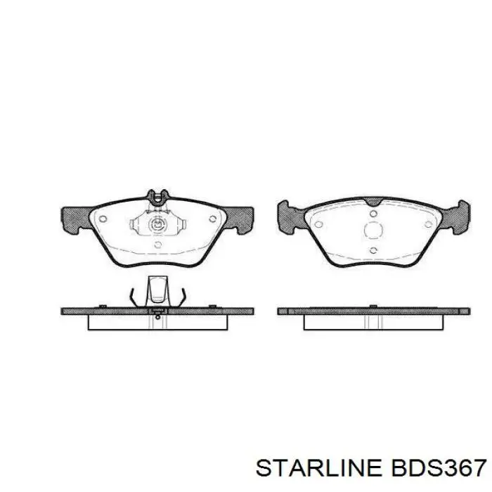 BDS367 Starline колодки тормозные передние дисковые