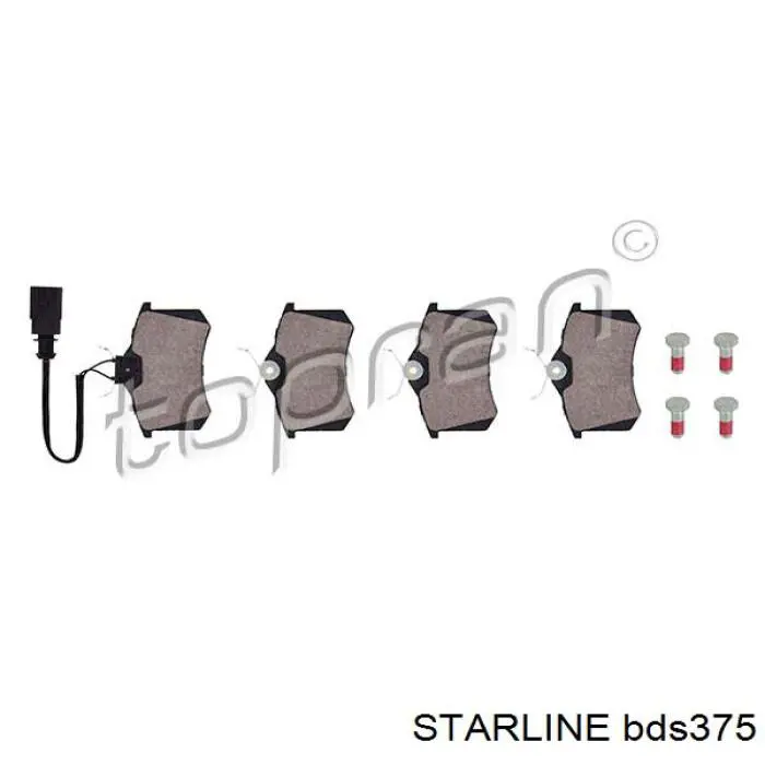 Колодки тормозные задние дисковые STARLINE BDS375
