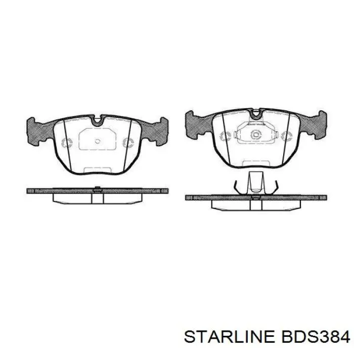 Передние тормозные колодки BDS384 Starline