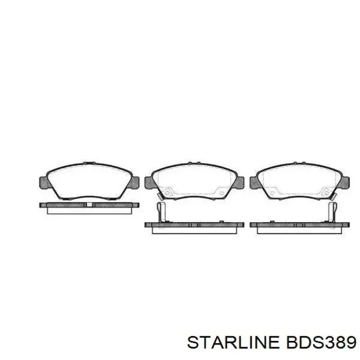 Передние тормозные колодки BDS389 Starline