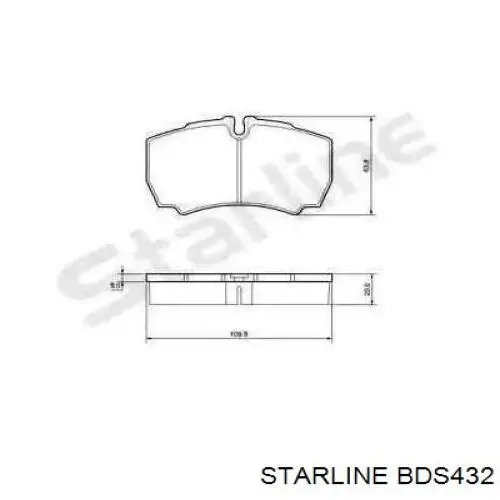 BDS432 Starline колодки тормозные задние дисковые