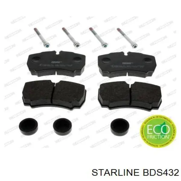 Купить BDS432 Starline Колодки тормозные задние, дисковые