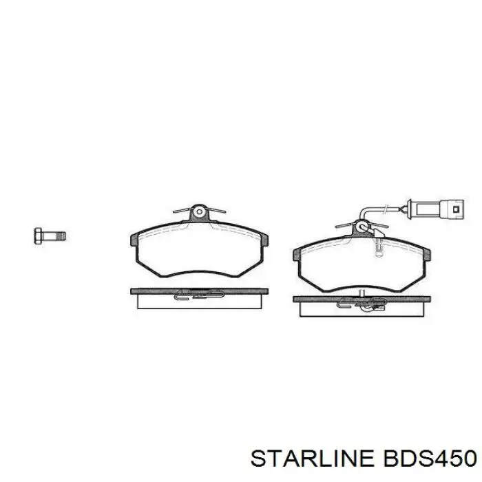 Задние тормозные колодки BDS450 Starline