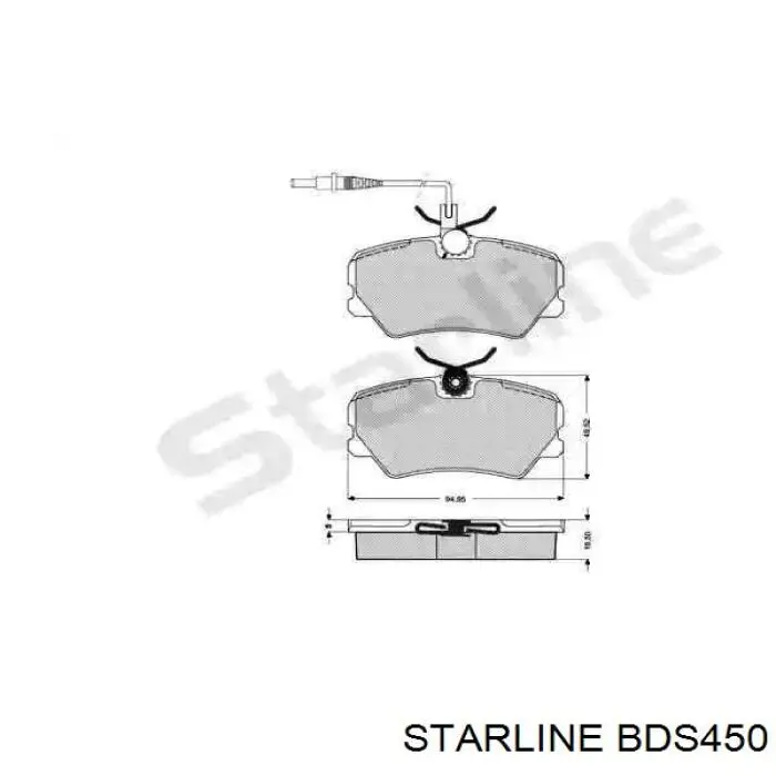 Колодки дисковые  Starline BDS450 цена, от 14.19 USD