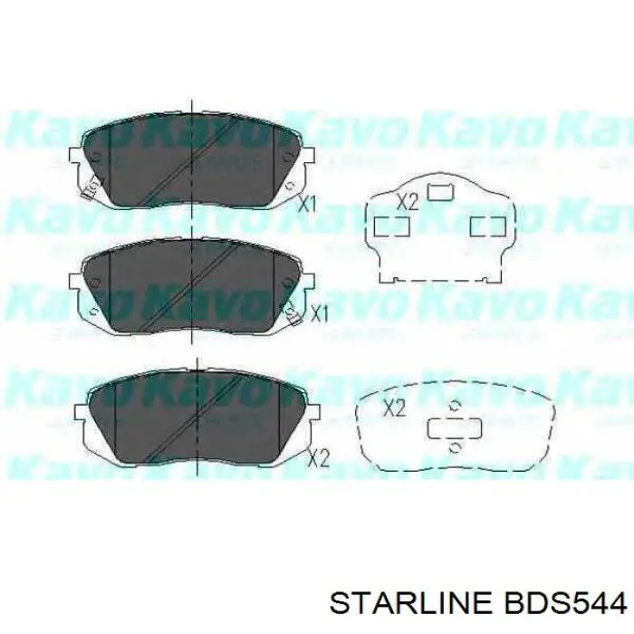 Передние тормозные колодки BDS544 Starline